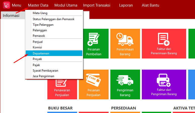 Fungsi fitur Departement di Easy Accounting 5