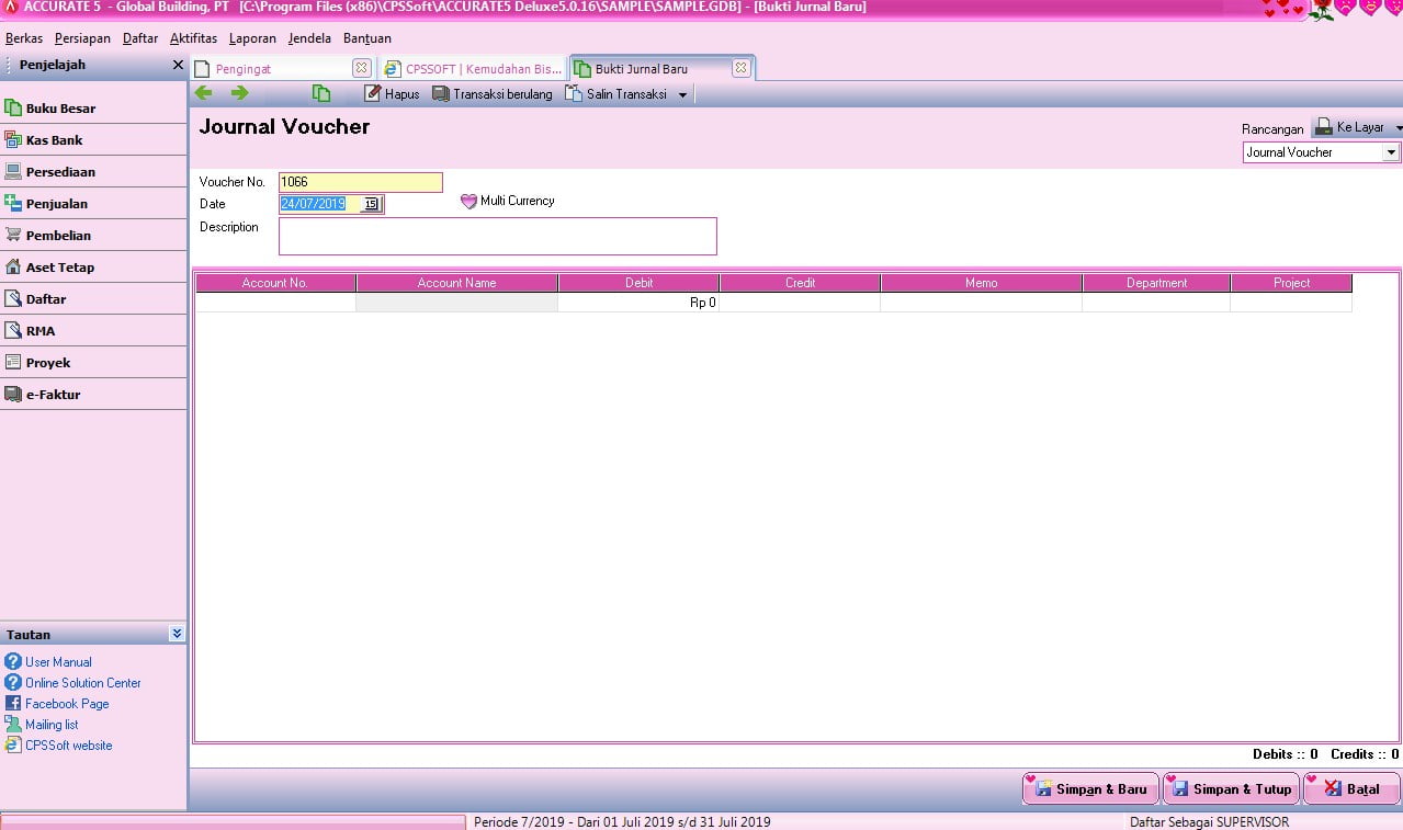 Fungsi Journal Voucher Pada Accurate Acis Indonesia