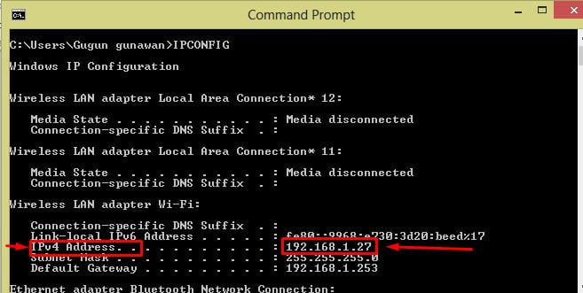 Cara Mengetahui Ip Address dan Nama Komputer Server