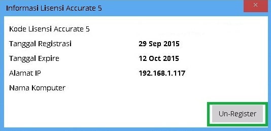 Cara Un-Registrasi Accurate 5
