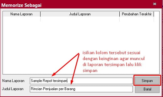 Cara Menyimpan Format Laporan Di Laporan Tersimpan Accurate 5