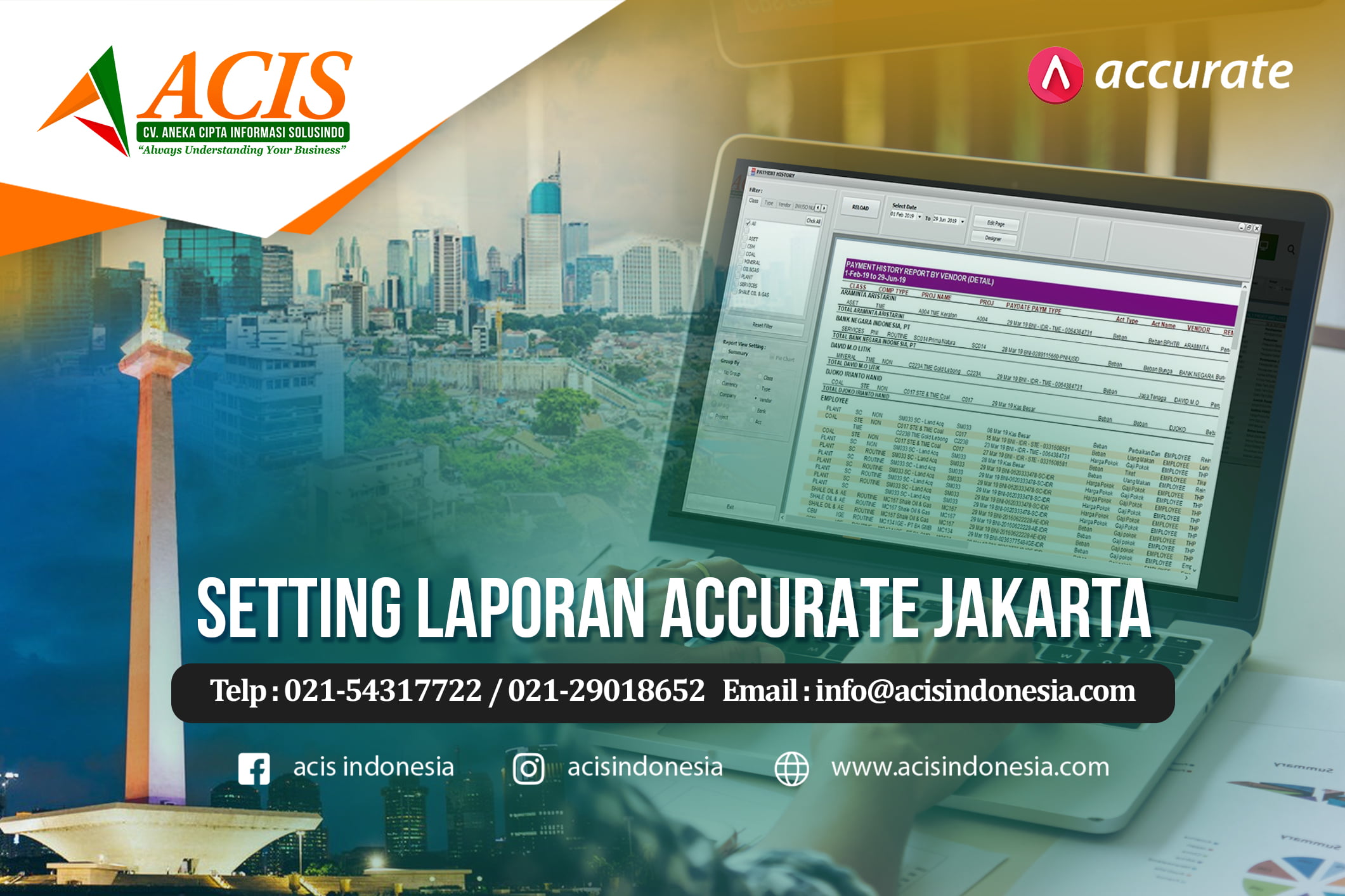 Setting Laporan Accurate Jakarta