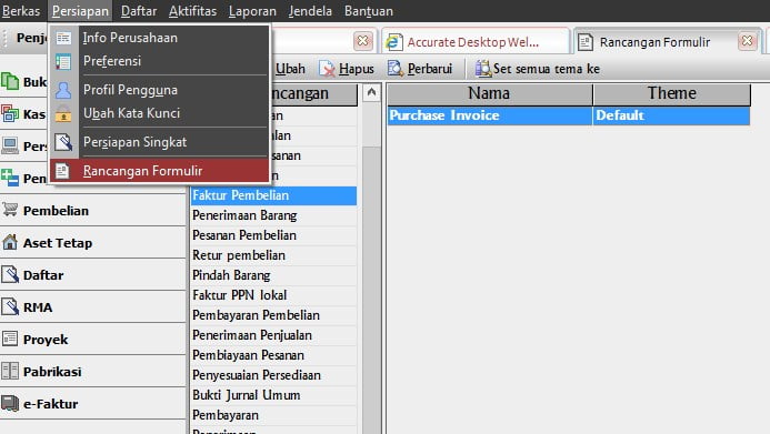 Cara Menampilkan Nomor RI Di Template Purchase Invoice