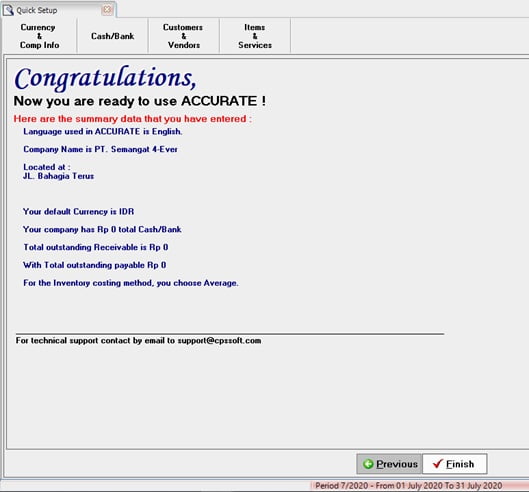 Cara Buat Database Accurate dengan Basic Setup