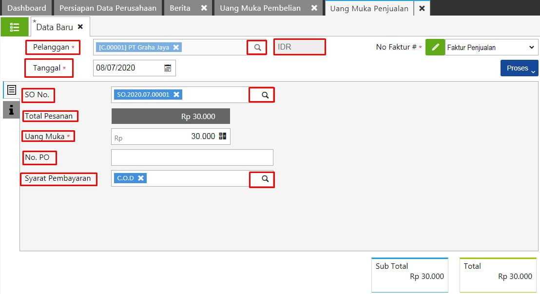 Cara Input Transaksi Uang Muka Pembelian Di Accurate Online