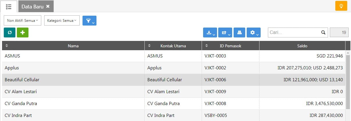 Cara Melihat Daftar Pemasok dan Pelanggan Di Accurate Online