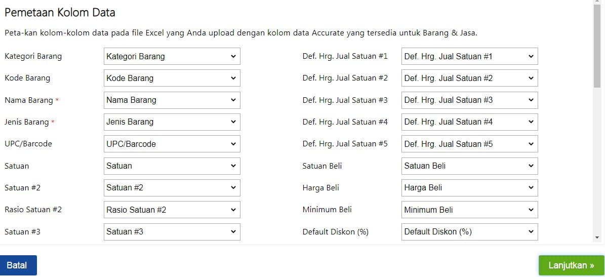 Cara Impor Barang ke Accurate Online