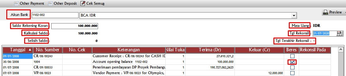 Cara Membuat Rekonsiliasi Di Accurate