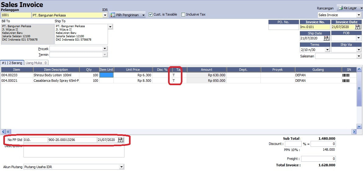 Cara Import Transaksi PPN di Accurate versi 4 ke Aplikasi