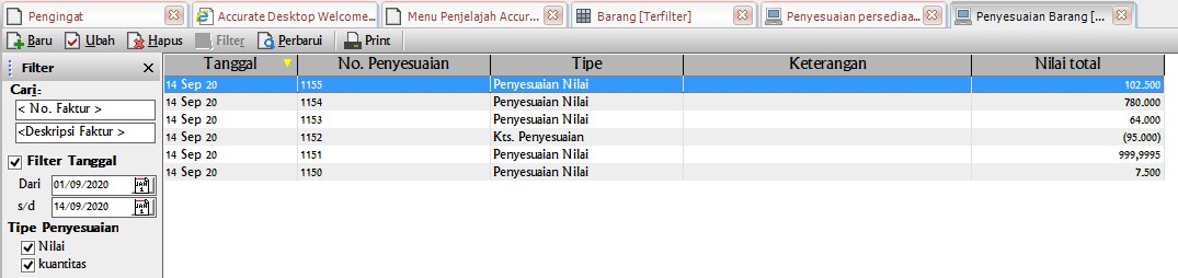 cara Melakukan Penyesuaian Nilai Persediaan Di Accurate