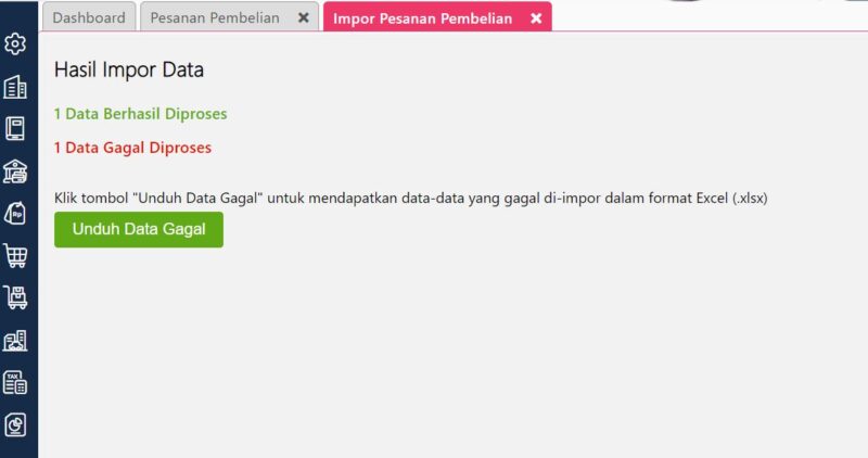 Proses Impor Transaksi Pesanan Pembelian