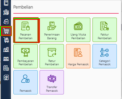 Impor Transaksi Pesanan Pembelian Dari Excel