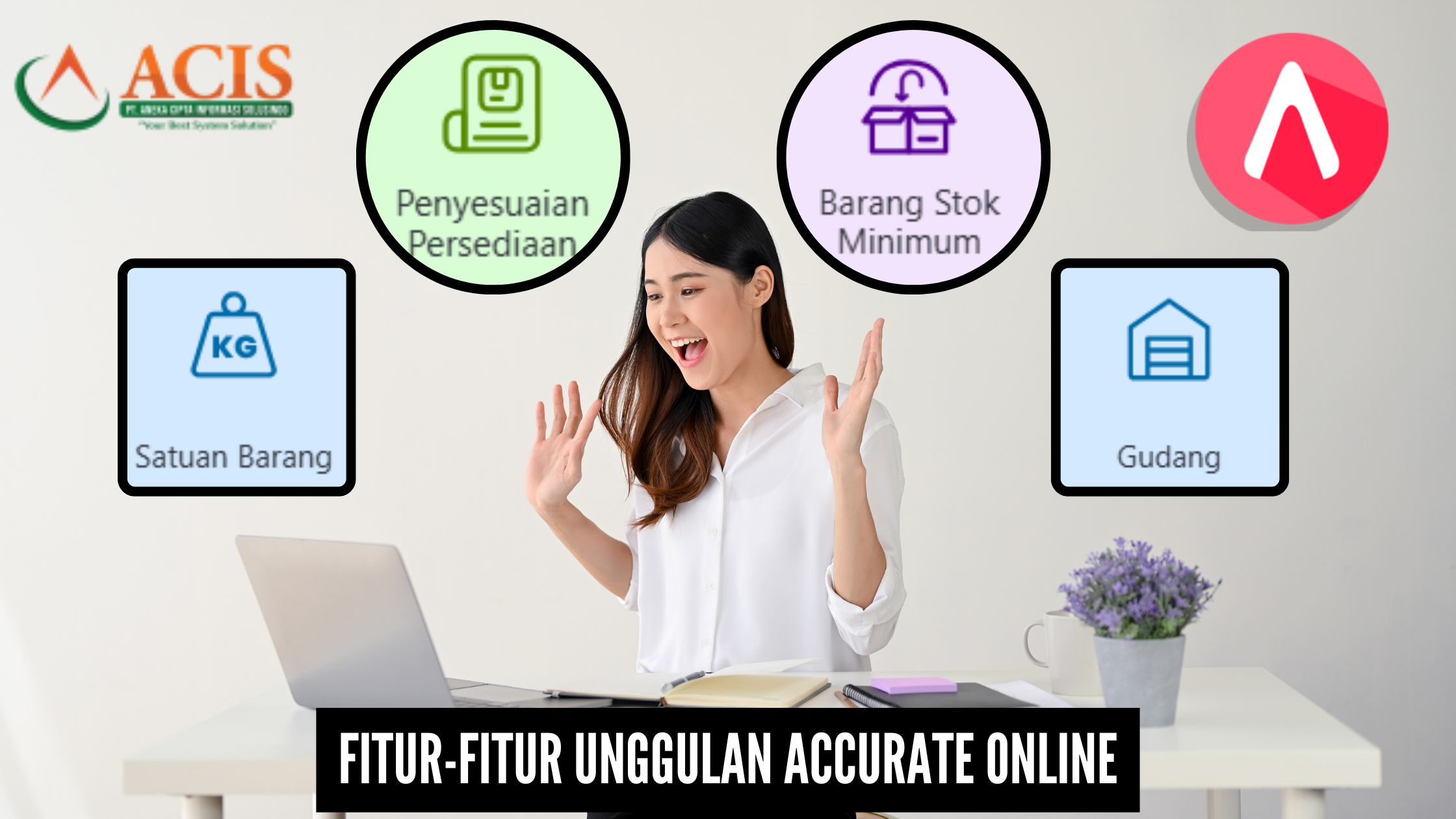 Dashboard fitur persediaan di Accurate Online untuk kontrol stok